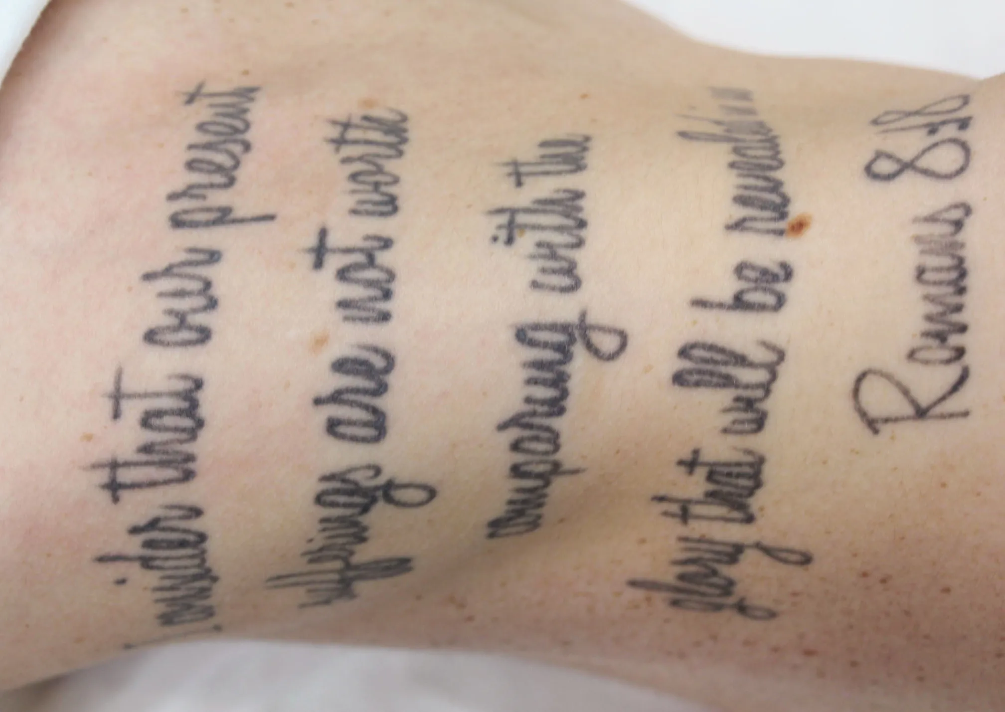 Cursive Script — tattoo before laser removal treatment